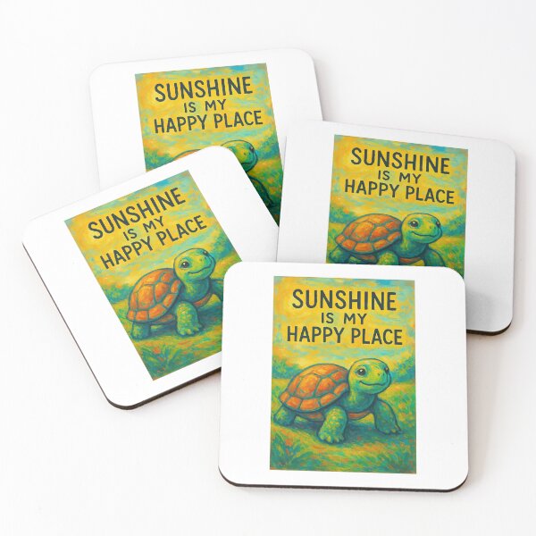 Item preview, Optimistic Turtle Art – “Sunshine Is My Happy Place” – Uplifting Animal Illustration for Positivity & Motivation designed and sold by WhimsyByPaul.redbubble.com.