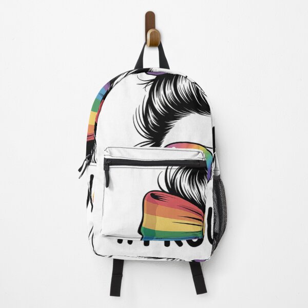 Item preview, Messy Bun Hair Proud Mom Lgbtq Gay Pride designed and sold by AnixieArtFun.