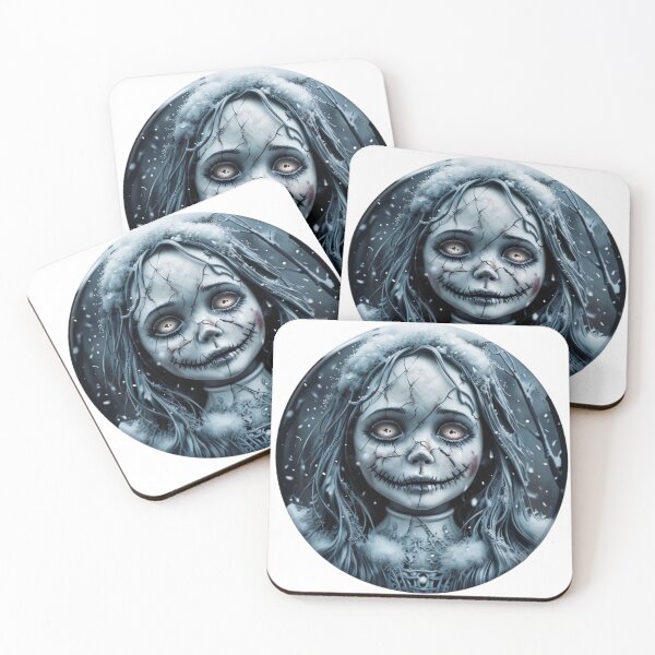 Item preview, Cursed Snow Doll – Dark Xmas Gift Sticker designed and sold by Imaginarium of Chaos falcon88 .