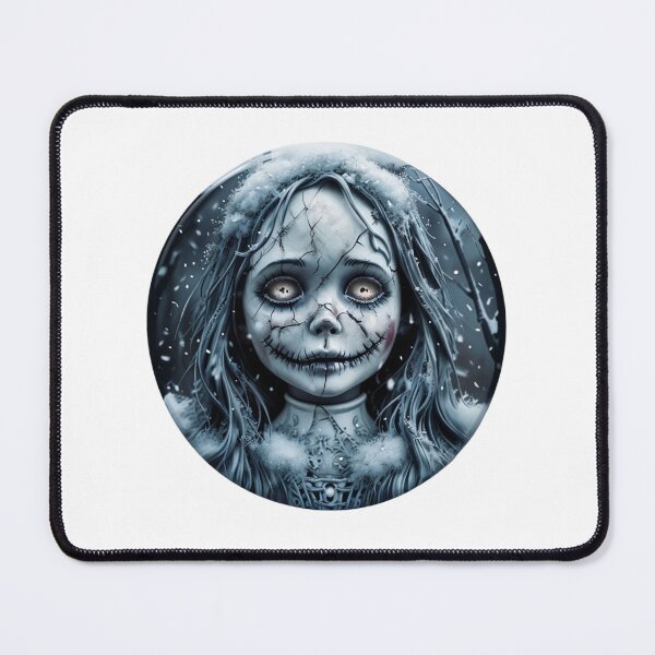 Item preview, Cursed Snow Doll – Dark Xmas Gift Sticker designed and sold by Imaginarium of Chaos falcon88 .