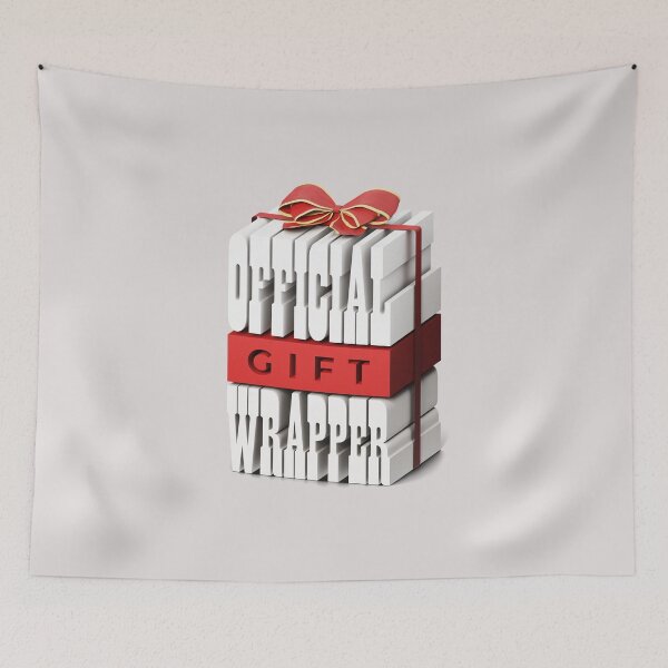 Item preview, 3D Festive “Official Gift Wrapper” Typography designed and sold by trepiu.