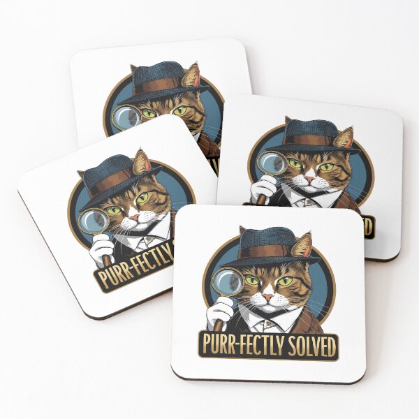 Item preview, Purr-fectly Solved Detective Cat designed and sold by DigitalDream11.