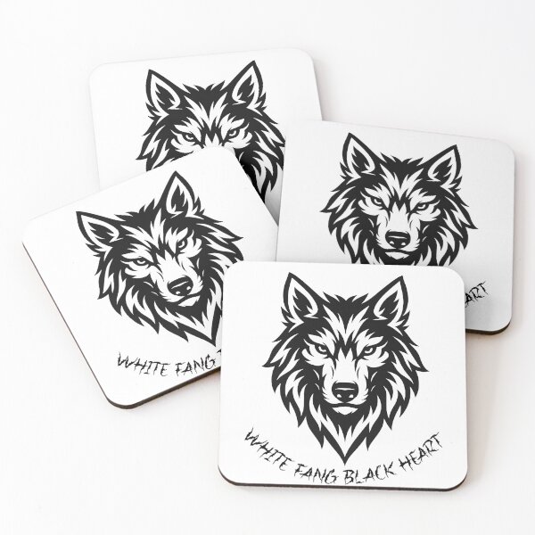 Item preview, White Fang Black Heart Wolf Design designed and sold by Ekracreatives.