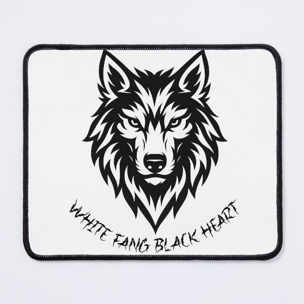 Item preview, White Fang Black Heart Wolf Design designed and sold by Ekracreatives.