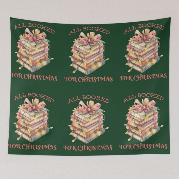 Item preview,   Love books, All booked for Christmas,  Reading Christmas Club, designed and sold by KolorellaS.