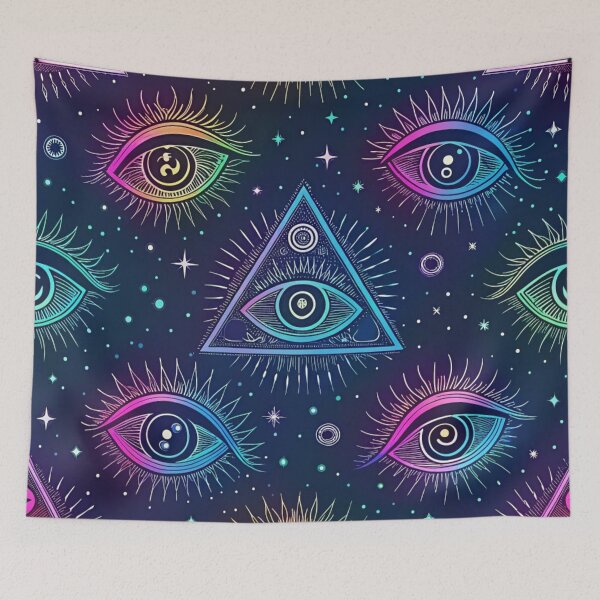 Item preview, All-seeing eyes glowing designed and sold by Lucky 777.