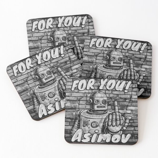 Item preview, “For You, Asimov – Retro Rebel Robot Street Art Design” designed and sold by nelsonlobot.