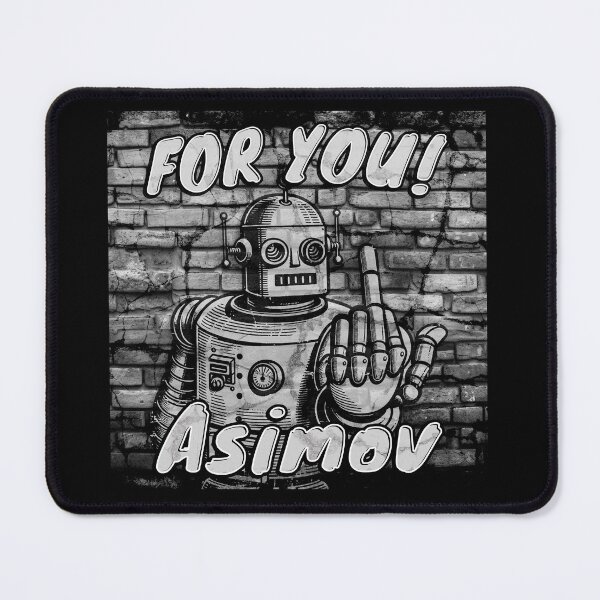 Item preview, “For You, Asimov – Retro Rebel Robot Street Art Design” designed and sold by nelsonlobot.