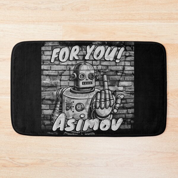Item preview, “For You, Asimov – Retro Rebel Robot Street Art Design” designed and sold by nelsonlobot.