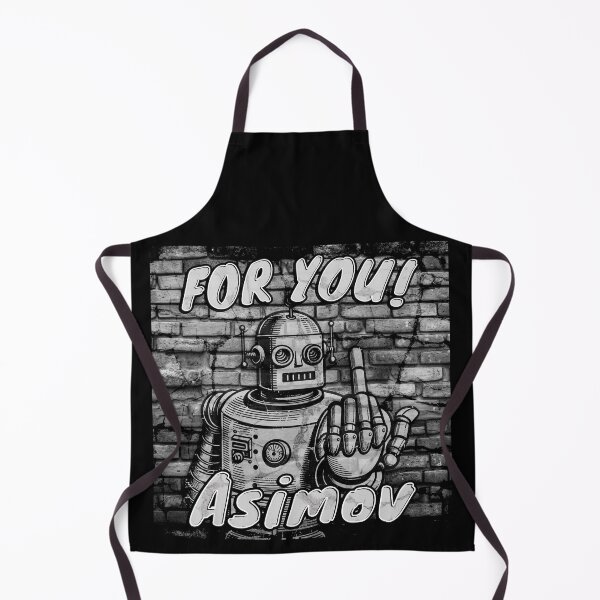 Item preview, “For You, Asimov – Retro Rebel Robot Street Art Design” designed and sold by nelsonlobot.