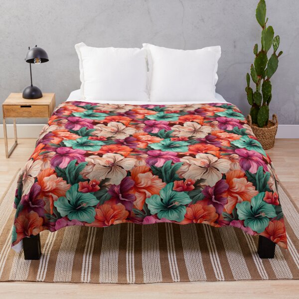 Item preview, #40 Floral Pattern. Hibiscus flowers illustration pattern designed and sold by Fleurseam-art.