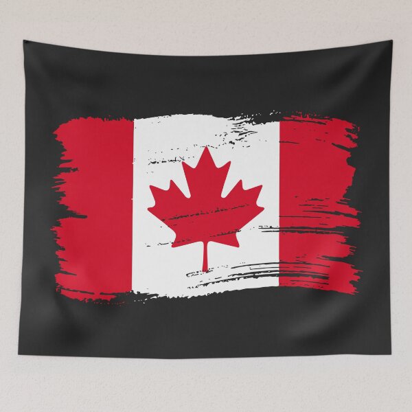 Item preview, Canada Flag Maple Leaf Distressed Grunge Art Print designed and sold by cabana.space.