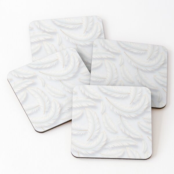 Item preview, Seamless pattern with white feathers designed and sold by Meemaart.