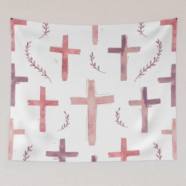Item preview, Watercolor Moiré Seamless Pattern | Organic Cross Vine Pastel Home Repeat designed and sold by ebocraft.