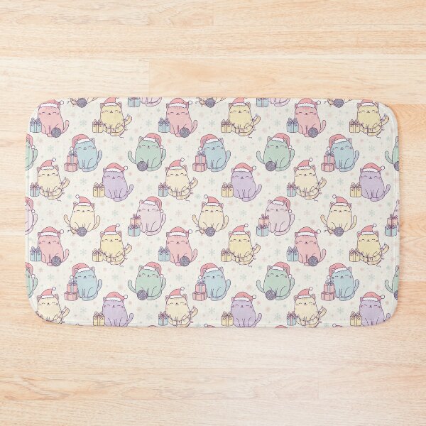 Item preview, “Seamless pattern featuring kawaii Christmas kittens  designed and sold by Meemaart.