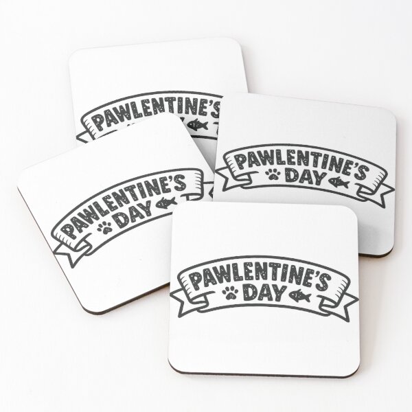 Item preview, Pawlentine Day banner with text in black on transparent background, AI generated designed and sold by dvoevnore.