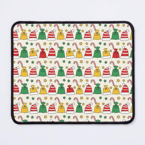 Item preview, Seamless pattern featuring Santa hats, gift bags, stars designed and sold by Meemaart.