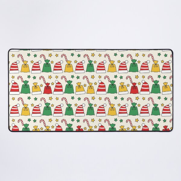Item preview, Seamless pattern featuring Santa hats, gift bags, stars designed and sold by Meemaart.