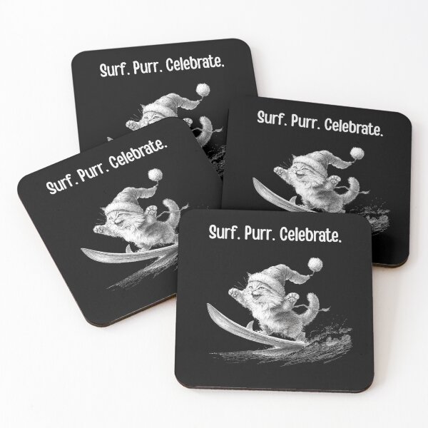 Item preview, Surf. Purr. Celebrate. designed and sold by mirciashop.