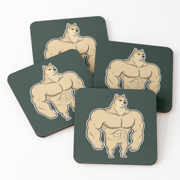 Item preview, Strong Doge Meme – Buff Shiba Cartoon – Funny Dog Reaction designed and sold by lemonfishing.