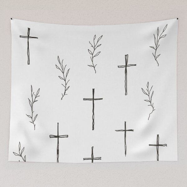 Item preview, Wabi-Sabi Cross Moiré Seamless Pattern | Minimalist Japanese Faith Decor Repeat designed and sold by ebocraft.