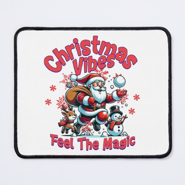 Item preview, Christmas Vibes – Feel the Magic Cute Santa & Snowman Graphic designed and sold by Feel Good Design.