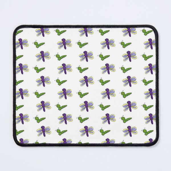 Item preview, Cute Purple Dragonfly and Caterpillar Doodle Pattern - Baby Nursery Garden Theme designed and sold by NgernPhanLan.