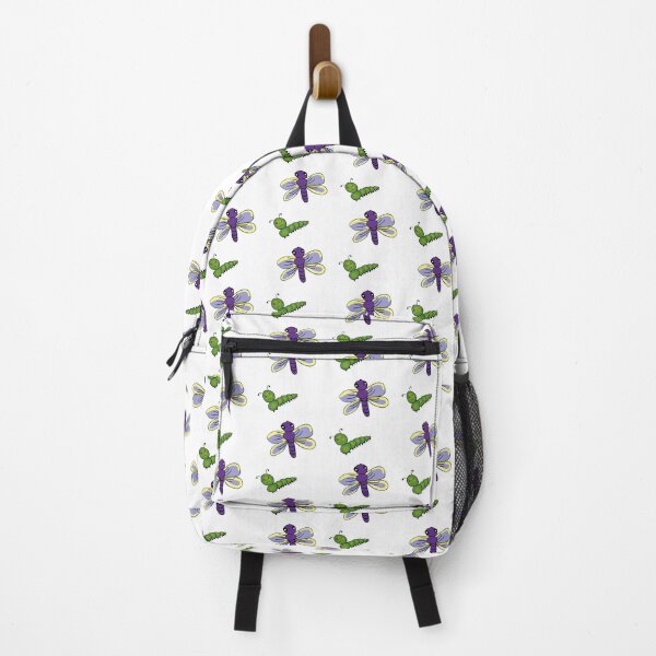 Item preview, Cute Purple Dragonfly and Caterpillar Doodle Pattern - Baby Nursery Garden Theme designed and sold by NgernPhanLan.