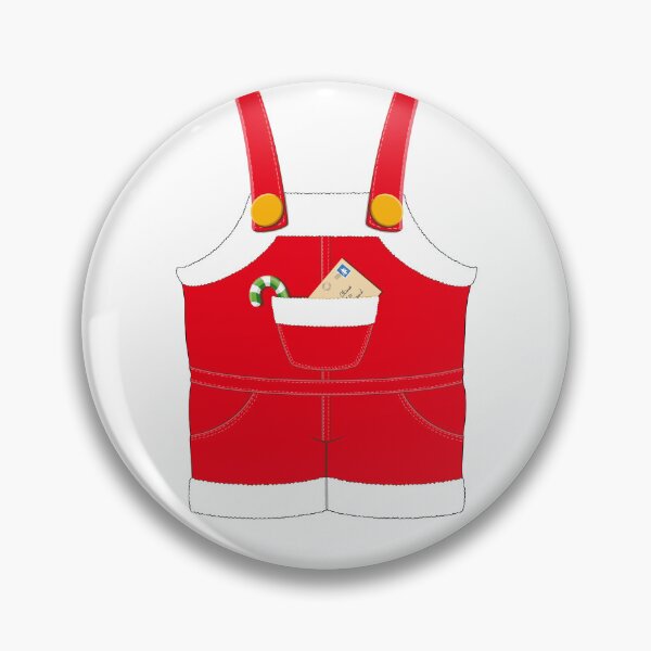 Item preview, Red Santa Claus overalls with barley sugar and lettre on withe background designed and sold by EyeTrickster.