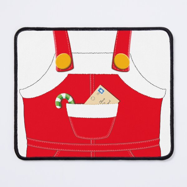 Item preview, Red Santa Claus overalls with barley sugar and lettre on withe background designed and sold by EyeTrickster.