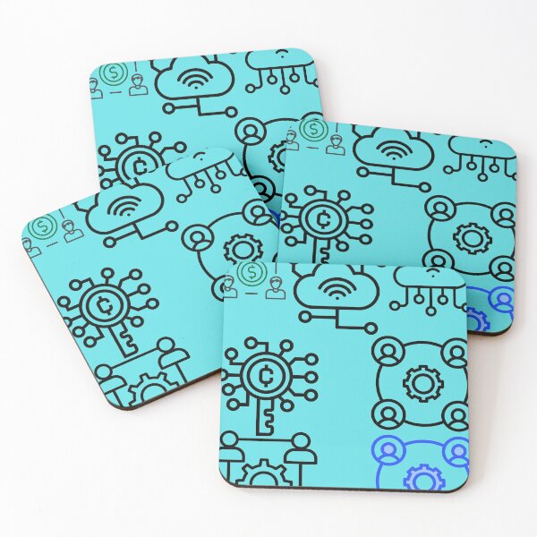 Item preview, Tech Network Cloud Pattern – Digital Connectivity, Teamwork & Automation Icons Design designed and sold by VAGABOND12.