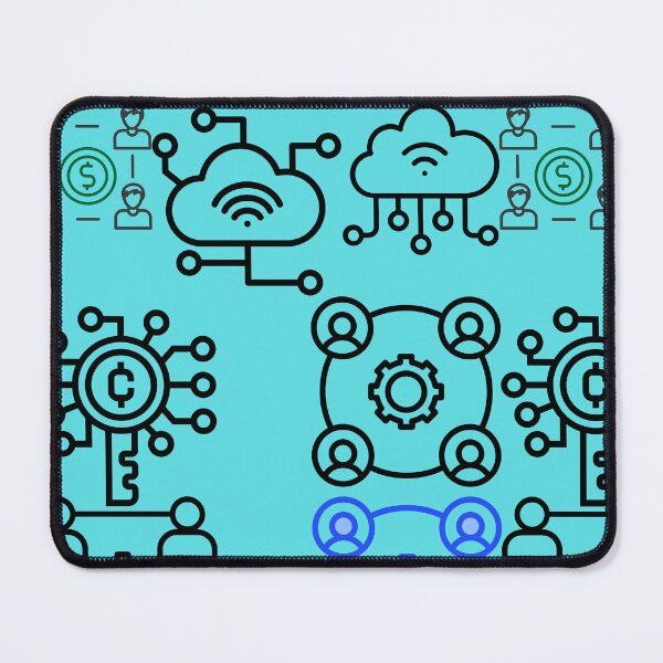 Item preview, Tech Network Cloud Pattern – Digital Connectivity, Teamwork & Automation Icons Design designed and sold by VAGABOND12.