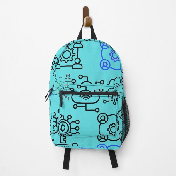 Item preview, Tech Network Cloud Pattern – Digital Connectivity, Teamwork & Automation Icons Design designed and sold by VAGABOND12.