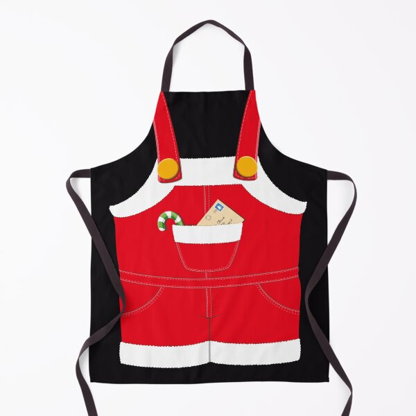 Item preview, Red Santa Claus overalls with barley sugar and lettre on black background designed and sold by EyeTrickster.