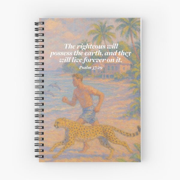 Item preview, Psalm 37:29 (Man and Cheetah) designed and sold by Paper Bee Gift Shop.