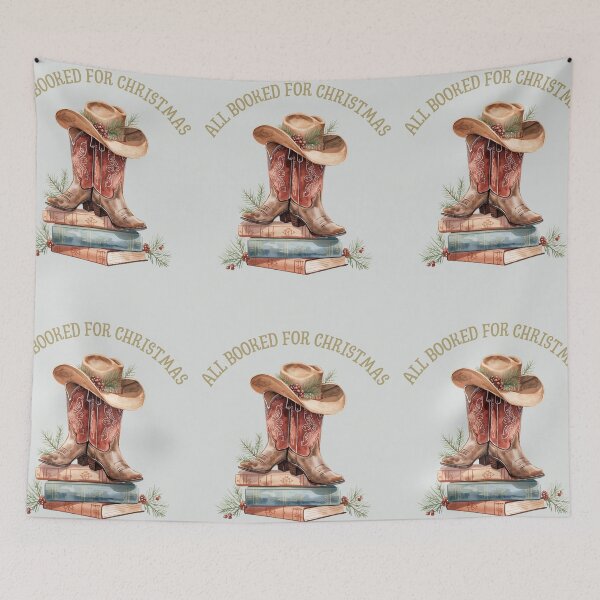 Item preview,  Love books, All booked for Christmas,  Cowgirl Reading Christmas Club, Cowgirl Social Club designed and sold by KolorellaS.