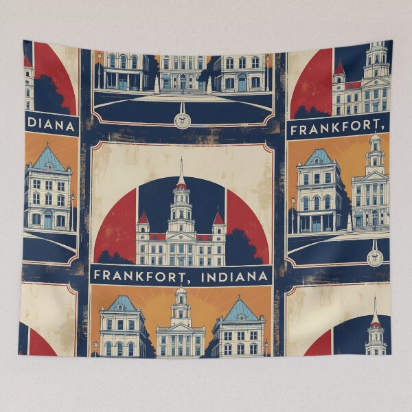Item preview, Frankfort Indiana 1950s USA Vintage Travel Tourism designed and sold by TravelersGems.