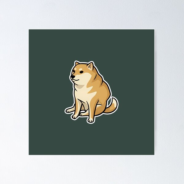 Item preview, Weak Doge Meme – Sad Shiba Cartoon – Funny Dog Reaction designed and sold by lemonfishing.