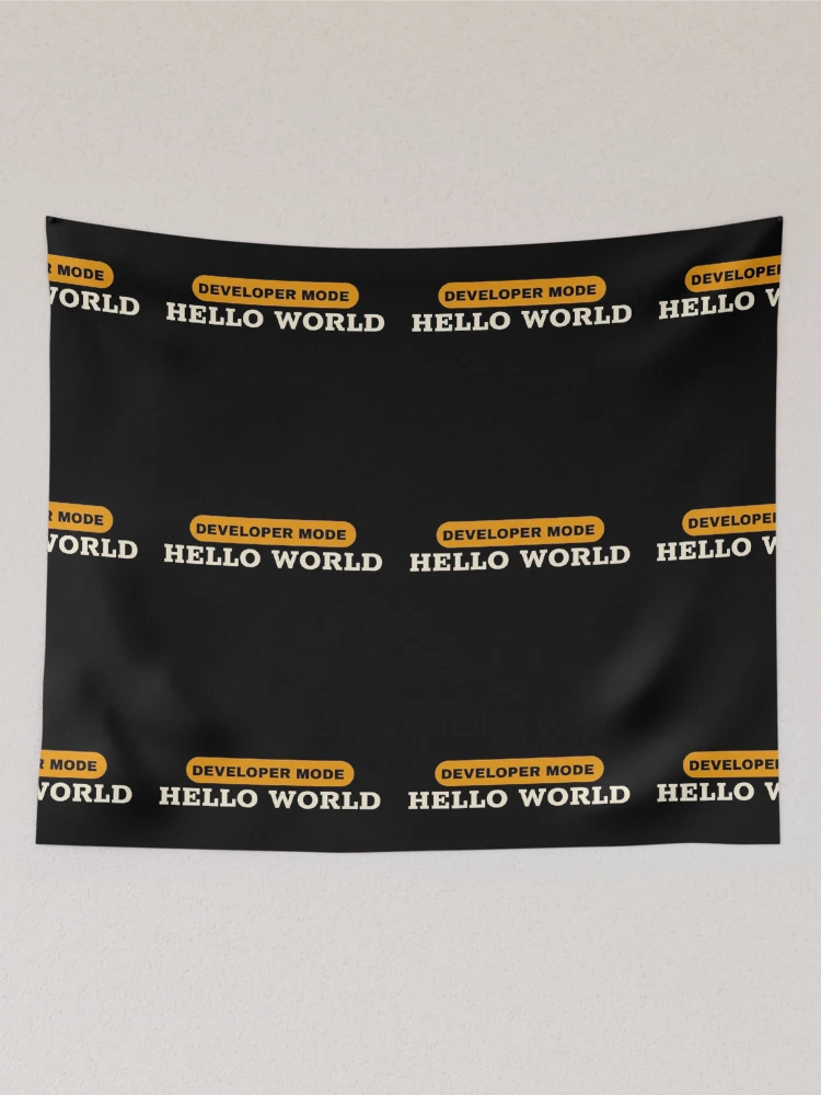 Thumbnail 2 of 3, Tapestry, Hello World Python Code designed and sold by FridPix.