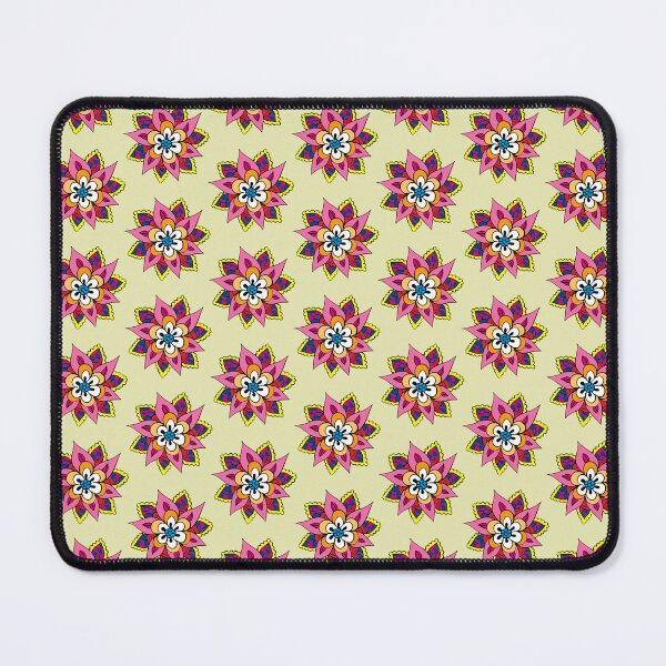 Item preview, Retro Pink and Yellow Floral Mandala Seamless Pattern - Bohemian Flower Art designed and sold by NgernPhanLan.