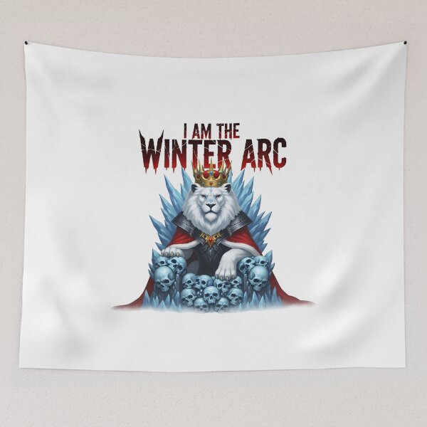 Item preview, I Am The Winter Arc - Snow Lion King Ice Throne of Skulls designed and sold by MegzDesign.