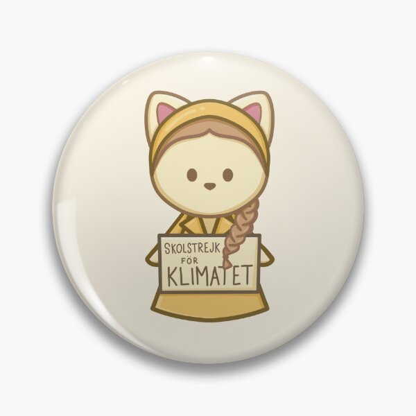 Item preview, Greta Thunberg cat – Climate Activist – Feminist kawaii illustration / Feminist cat art designed and sold by NaellePinson.