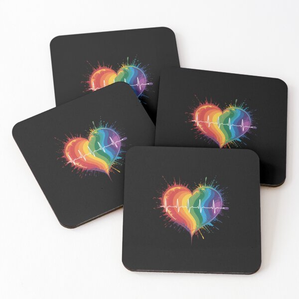 Item preview, Lgbt Heartbeat Gay Pride Rainbow designed and sold by ChristopStano.