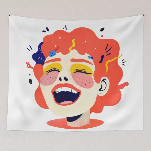 Item preview, Laugh Riot: Bold Freckled Joyburst designed and sold by ForeverPrintsOK.