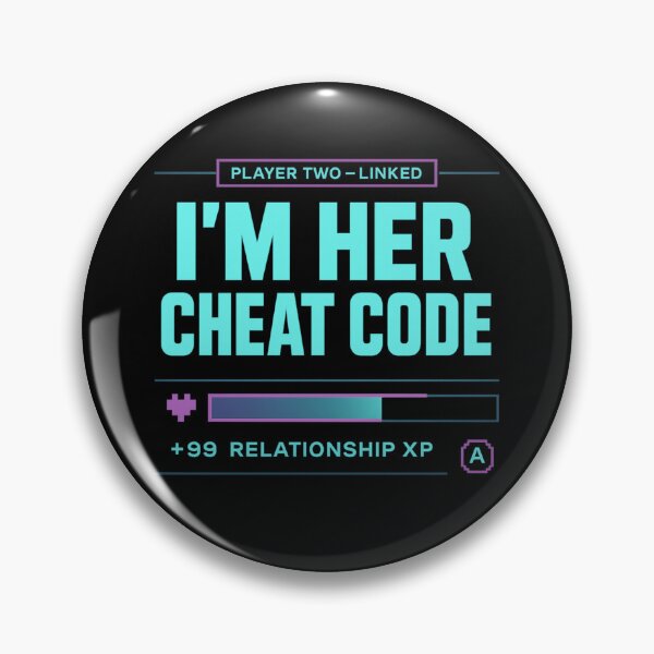 Item preview, I’m Her Cheat Code Neon Gamer Couple HUD Design designed and sold by POD DYNASTY.