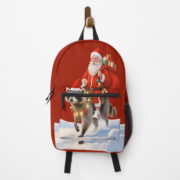 Item preview, Funny Santa Riding a Raccoon designed and sold by Kamoufleur.