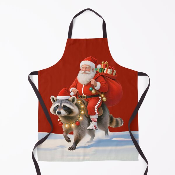 Item preview, Funny Santa Riding a Raccoon designed and sold by Kamoufleur.