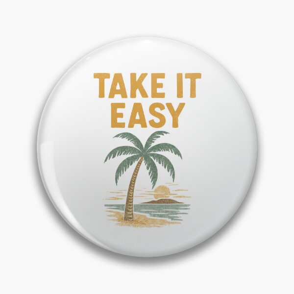 Item preview, Take It Easy – Vintage 60s Beach Palm Tree Illustration with Washed-Out Retro Colors designed and sold by DaEeX.