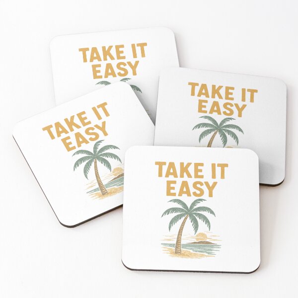 Item preview, Take It Easy – Vintage 60s Beach Palm Tree Illustration with Washed-Out Retro Colors designed and sold by DaEeX.