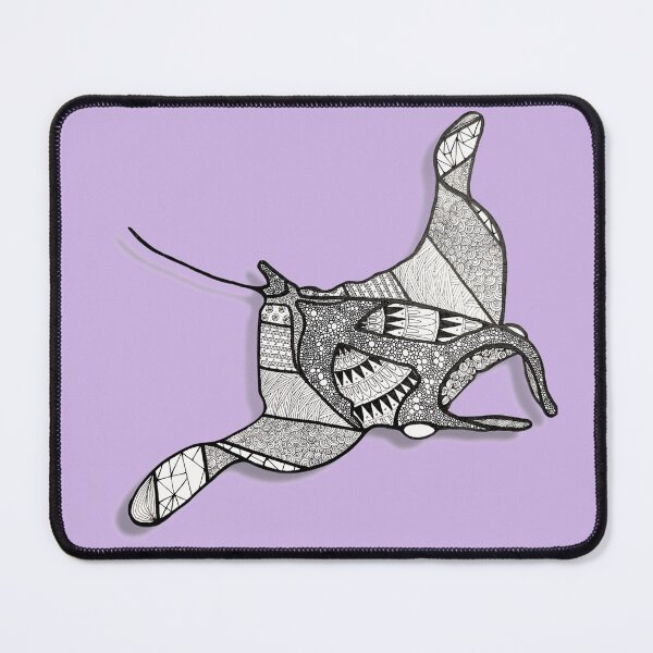 Item preview, Manta Ray - Intricate Hand-Drawn Ocean Wildlife Art designed and sold by alanamaeart.